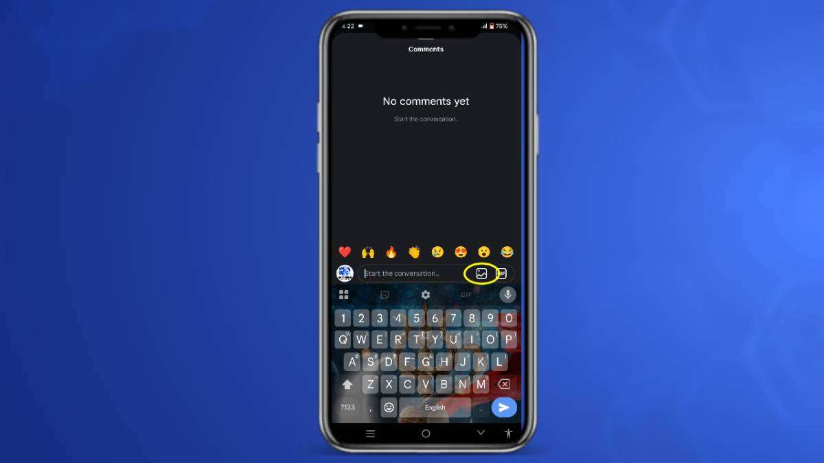 Instagram Photo Comments feature showing the new image upload icon in the comments section, allowing users to attach photos while commenting on posts and Reels.