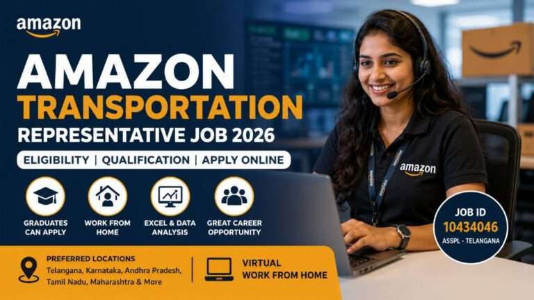 Amazon Transportation Representative Job 2026 eligibility qualification and apply online