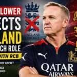 Andy Flower in Royal Challengers Bengaluru jersey after rejecting the England Test head coach role and committing to continue with RCB and franchise cricket.