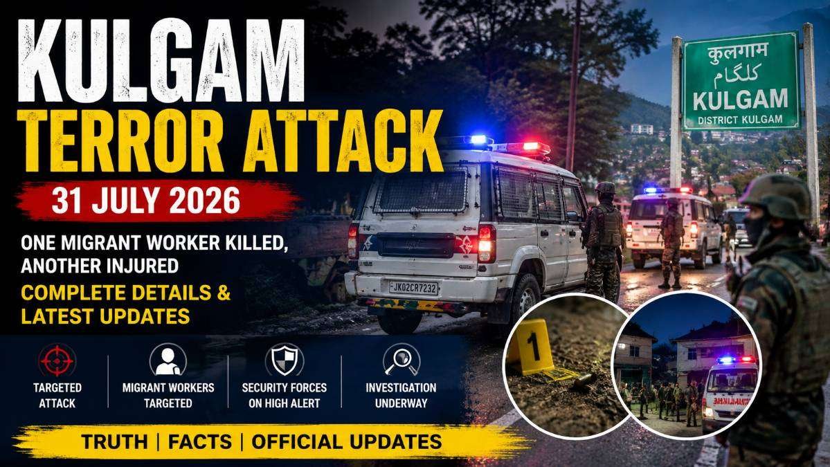 Security forces respond after the Kulgam terror attack on migrant workers in Jammu and Kashmir on July 31, 2026.
