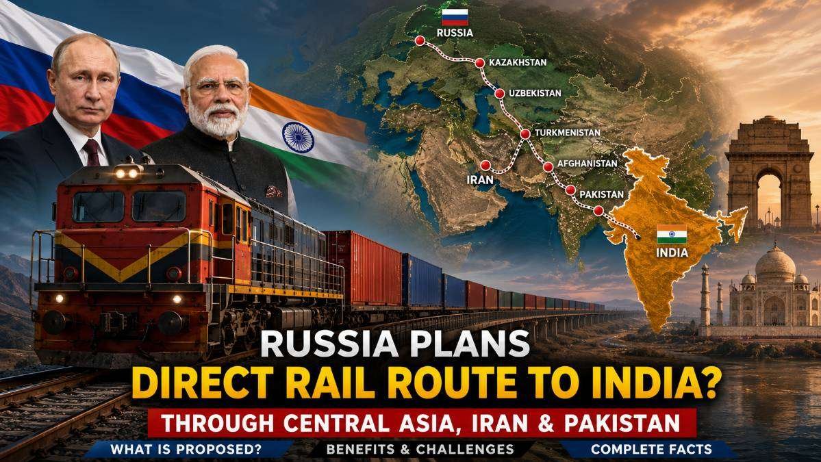 Russia India proposed direct railway route through Central Asia Iran and Pakistan