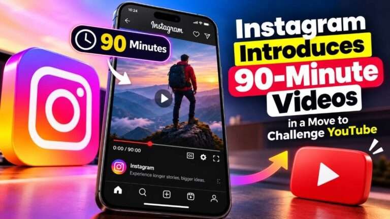 Instagram introduces 90-minute videos to compete with YouTube