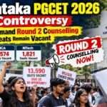 Karnataka PGCET 2026 Round 2 counselling controversy with students demanding counselling as 13,590 seats remain vacant