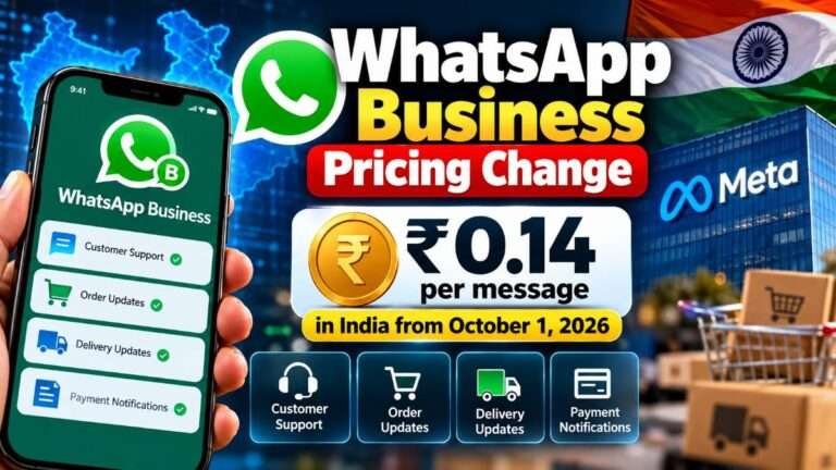 WhatsApp Business Platform pricing change in India from October 2026